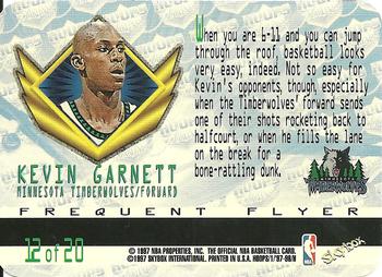 1997-98 Hoops - Frequent Flyer Club #12 Kevin Garnett Back