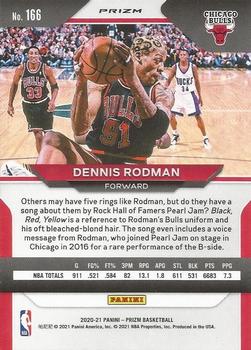 2020-21 Panini Prizm - Silver Prizms #166 Dennis Rodman Back