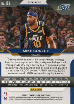 2020-21 Panini Prizm - Red Ice Prizms #198 Mike Conley Back