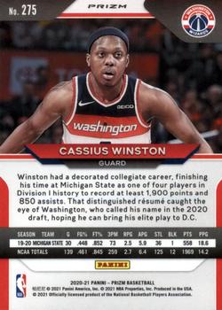 2020-21 Panini Prizm - Red Ice Prizms #275 Cassius Winston Back