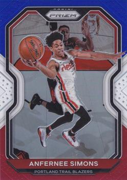 2020-21 Panini Prizm - Red, White and Blue Prizms #24 Anfernee Simons Front