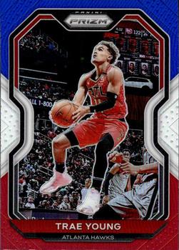 2020-21 Panini Prizm - Red, White and Blue Prizms #64 Trae Young Front