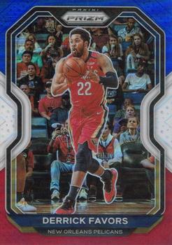 2020-21 Panini Prizm - Red, White and Blue Prizms #133 Derrick Favors Front