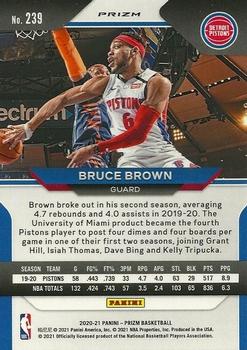 2020-21 Panini Prizm - Red, White and Blue Prizms #239 Bruce Brown Back