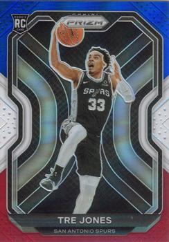 2020-21 Panini Prizm - Red, White and Blue Prizms #291 Tre Jones Front