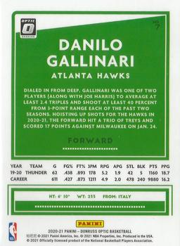2020-21 Donruss Optic #7 Danilo Gallinari Back