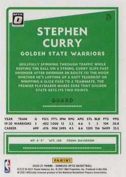 2020-21 Donruss Optic #17 Stephen Curry Back