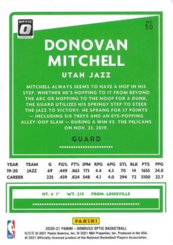 2020-21 Donruss Optic #30 Donovan Mitchell Back