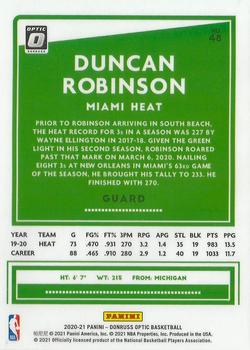 2020-21 Donruss Optic #48 Duncan Robinson Back