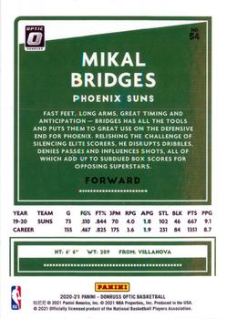 2020-21 Donruss Optic #54 Mikal Bridges Back
