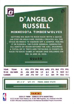 2020-21 Donruss Optic #57 D'Angelo Russell Back