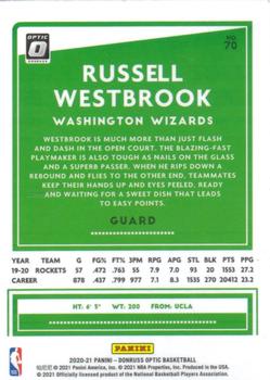 2020-21 Donruss Optic #70 Russell Westbrook Back