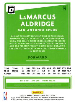 2020-21 Donruss Optic #71 LaMarcus Aldridge Back