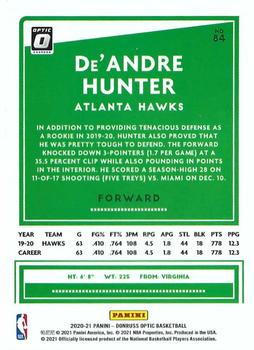 2020-21 Donruss Optic #84 De'Andre Hunter Back