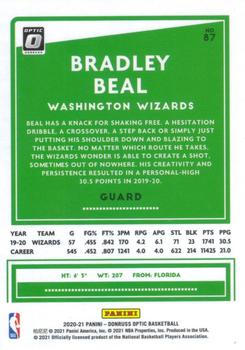 2020-21 Donruss Optic #87 Bradley Beal Back