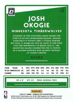 2020-21 Donruss Optic #110 Josh Okogie Back