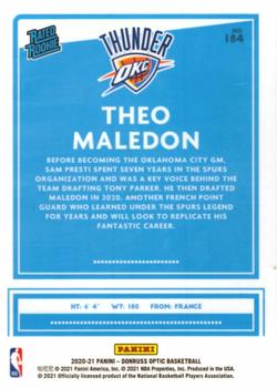 2020-21 Donruss Optic #184 Theo Maledon Back