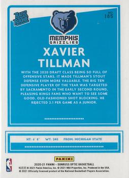 2020-21 Donruss Optic #185 Xavier Tillman Back