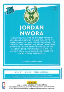 2020-21 Donruss Optic #189 Jordan Nwora Back