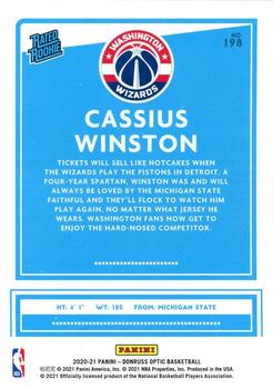 2020-21 Donruss Optic #198 Cassius Winston Back