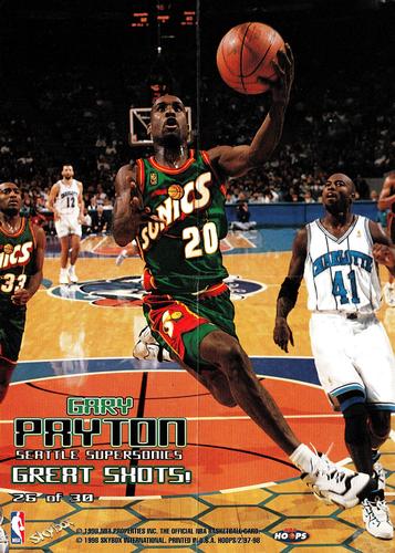 1997-98 Hoops - Great Shots! #26 Gary Payton Front