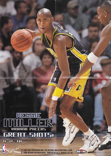 1997-98 Hoops - Great Shots! #11 Reggie Miller Front