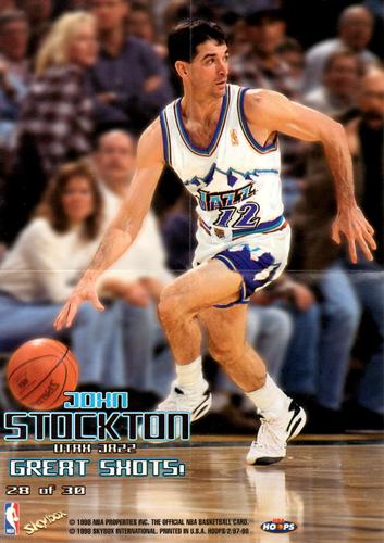 1997-98 Hoops - Great Shots! #28 John Stockton Front