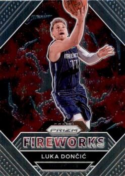 2020-21 Panini Prizm - Fireworks #14 Luka Doncic Front