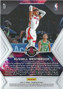 2020-21 Panini Prizm - Fireworks #17 Russell Westbrook Back