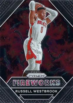 2020-21 Panini Prizm - Fireworks #17 Russell Westbrook Front