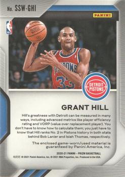 2020-21 Panini Prizm - Sensational Swatches #SSW-GHI Grant Hill Back