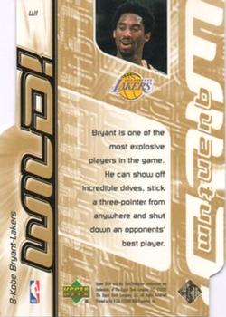 1999-00 Upper Deck - Wild! Level 2 (Quantum Gold) #W1 Kobe Bryant Back