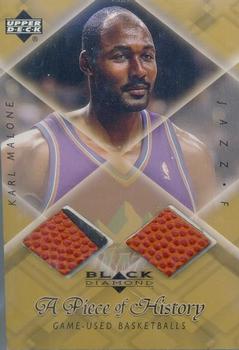 1999-00 Upper Deck Black Diamond - A Piece of History Double #KM Karl Malone Front