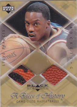 1999-00 Upper Deck Black Diamond - A Piece of History Double #SF Steve Francis Front