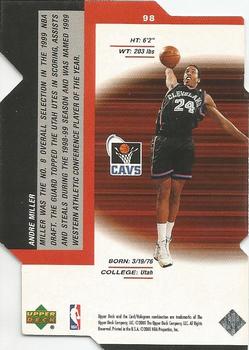 1999-00 Upper Deck Black Diamond - Diamond Cut #98 Andre Miller Back