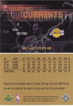 1999-00 Upper Deck Encore - Electric Currents #EC8 Kobe Bryant Back