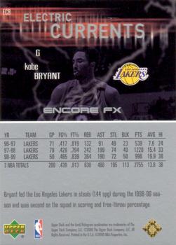 1999-00 Upper Deck Encore - Electric Currents F/X #EC8 Kobe Bryant Back