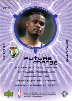 1999-00 Upper Deck Encore - Future Charge #FC3 Antoine Walker Back