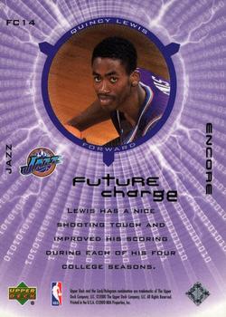 1999-00 Upper Deck Encore - Future Charge #FC14 Quincy Lewis Back