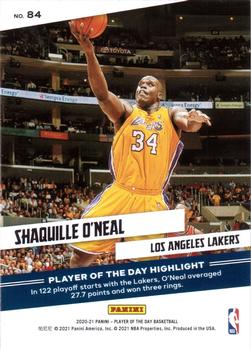 2020-21 Panini Player of the Day - Rainbow #84 Shaquille O'Neal Back