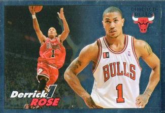 2009-10 Panini NBA Stickers (Argentina) #57 Derrick Rose Front