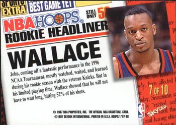 1997-98 Hoops - Rookie Headliners #7 John Wallace Back