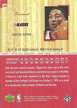 1999-00 Upper Deck Hardcourt - Court Forces #CF2 Scottie Pippen Back