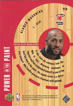1999-00 Upper Deck Hardcourt - Power in the Paint #P10 Alonzo Mourning Back