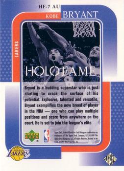 1999-00 Upper Deck HoloGrFX - HoloFame Gold #HF-7 Kobe Bryant Back