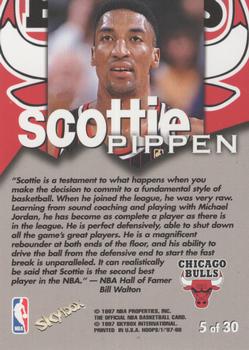 1997-98 Hoops - Talkin' Hoops #5 Scottie Pippen Back