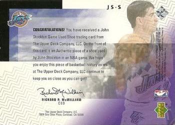 1999-00 Upper Deck HoloGrFX - NBA Shoetime #JS-S John Stockton Back