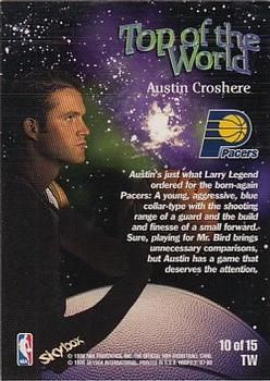 1997-98 Hoops - Top of the World #10TW Austin Croshere Back