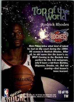 1997-98 Hoops - Top of the World #13TW Rodrick Rhodes Back
