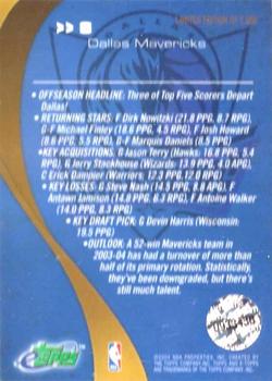 2004-05 Topps eTopps #6 Dallas Mavericks Back